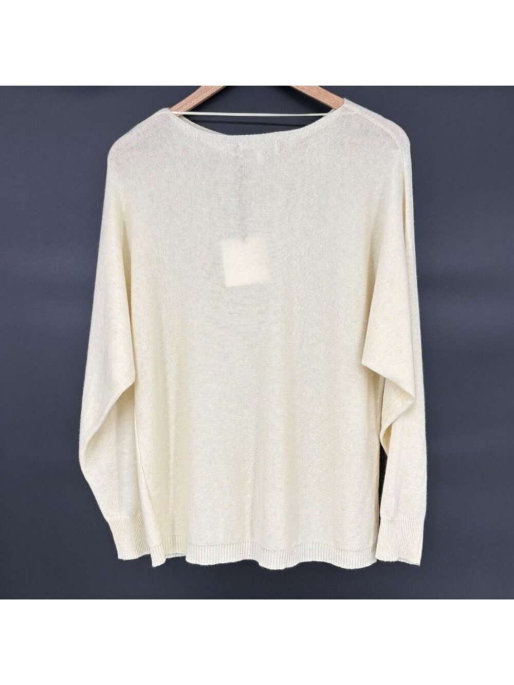 NWT Bianco & Blu Cashmere Silk Wool Blend Boat Neck Sweater Yellow XL Italy - Picture 2 of 8